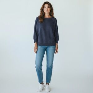 American Eagle Outfitters Off-the-Shoulder Blue Sweater